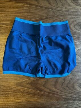 SHEIN Royal Blue Athletic Shorts with Teal Trim